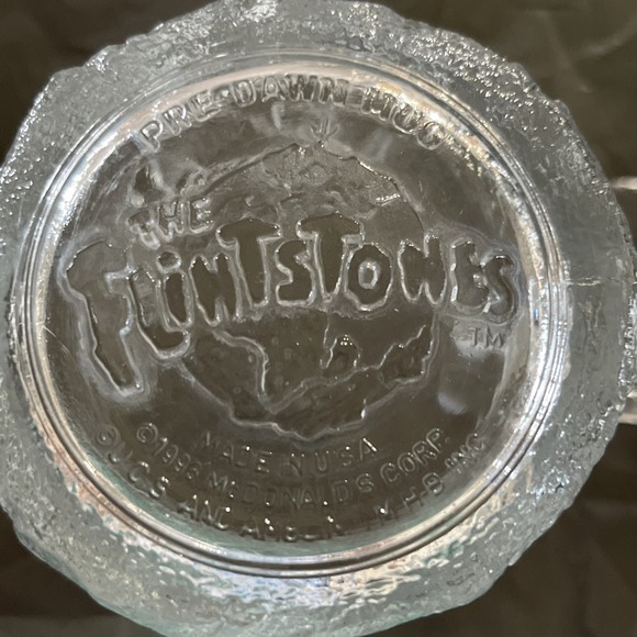 VTG McDonald's Flintstone frosted glass mug - Original Mug @‎ 1993 PRE DAWN MUG - Picture 3 of 4